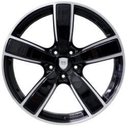 Jante Porsche Style 22x10 ET48 5x130 GLOSSY BLACK POLISHED